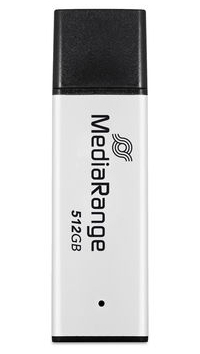 [MR1904] MediaRange MR1904 unità flash USB 512 GB USB tipo A 3.2 Gen 1 (3.1 Gen 1) Nero, Argento