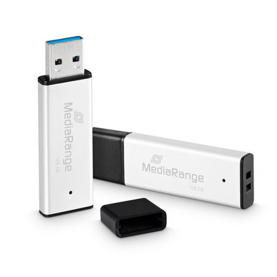 [MR1902] MediaRange MR1902 unità flash USB 128 GB USB tipo A 3.2 Gen 1 (3.1 Gen 1) Nero, Argento
