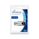 MediaRange MR913 unità flash USB 128 GB USB tipo A 2.0 Nero, Argento