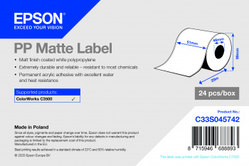 [C33S045742] ORIGINAL Epson Etichette Bianco C33S045742 S045742