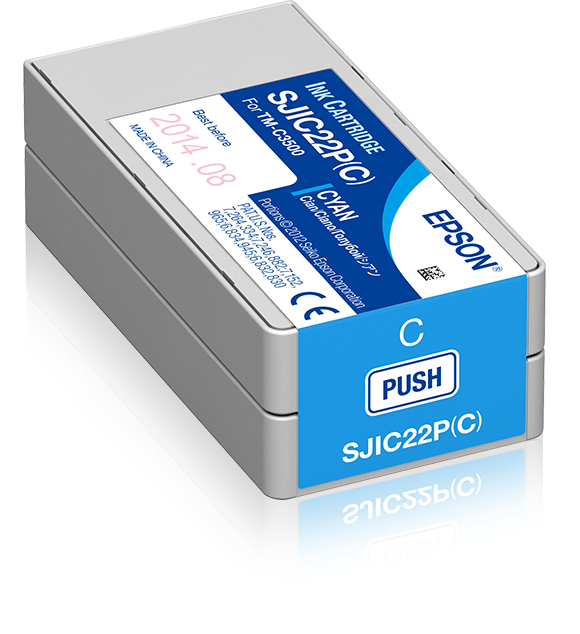 ORIGINAL Epson Cartuccia d'inchiostro ciano C33S020602 SJIC22P-C 32,5ml