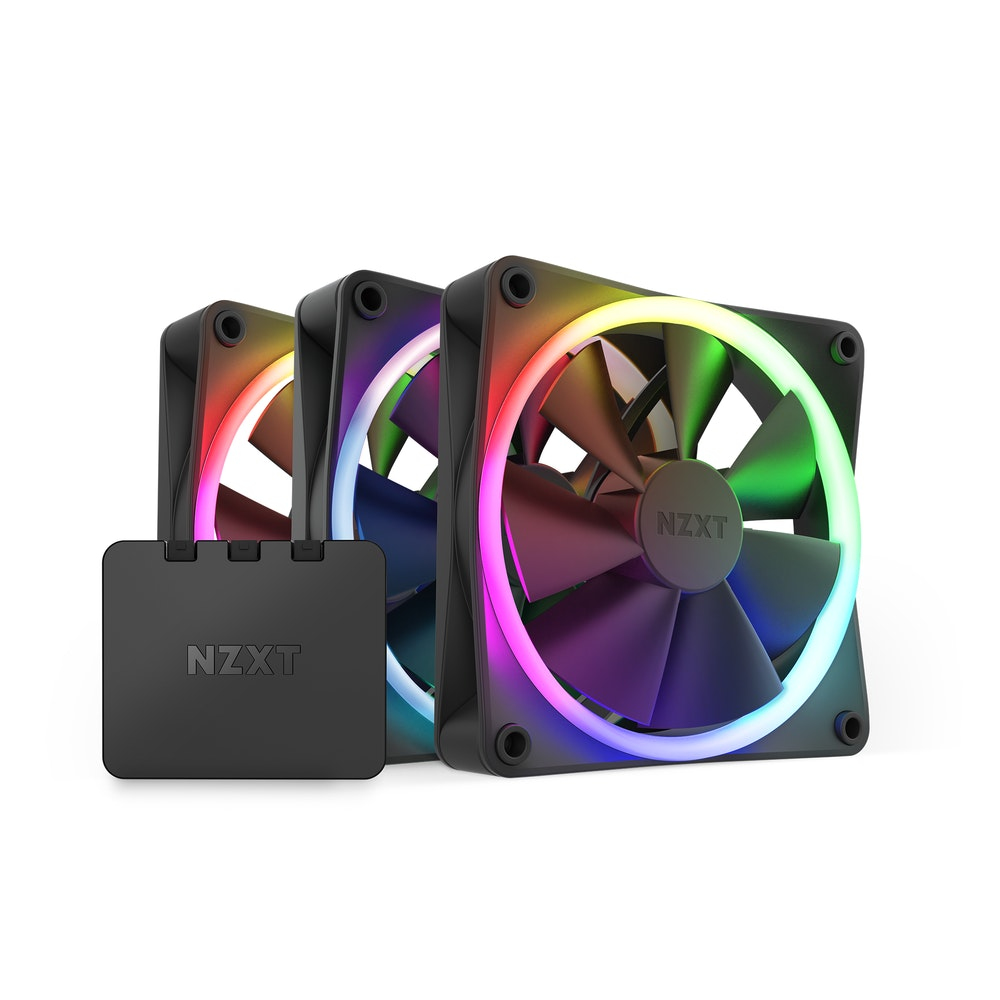 [RF-R12TF-B1] NZXT F120 RGB Triple Pack Case per computer Ventilatore 12 cm Nero 3 pz