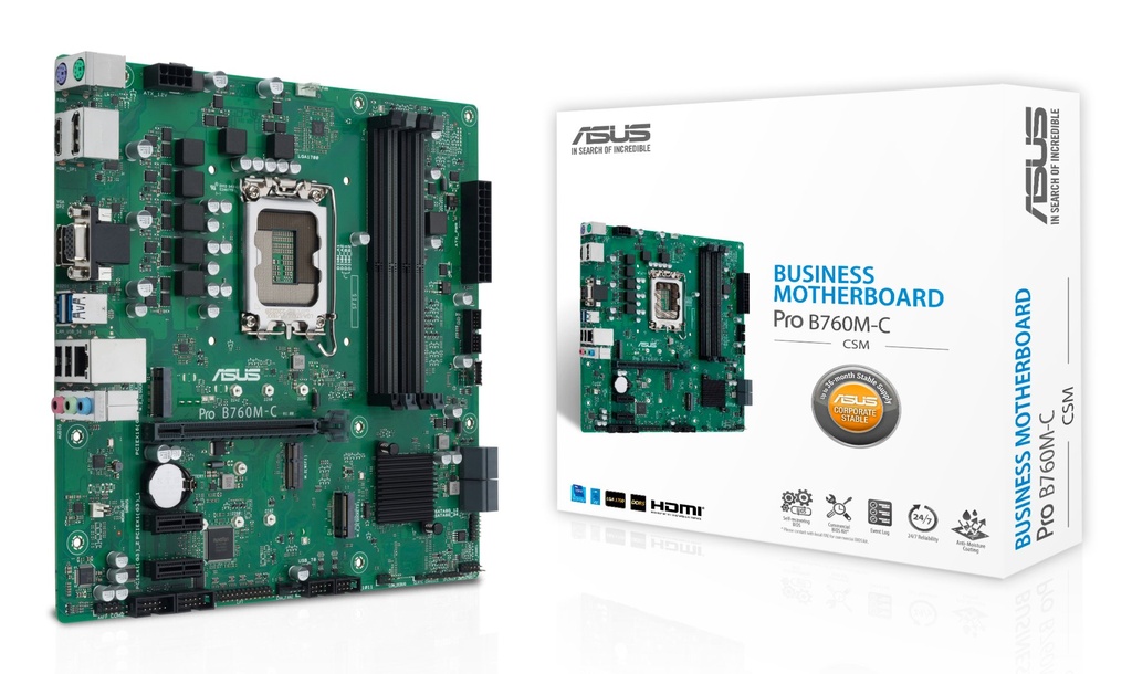 [90MB1DX0-M1EAYC] Scheda Madre ASUS PRO B760M-C CSM LGA 1700 Micro-ATX