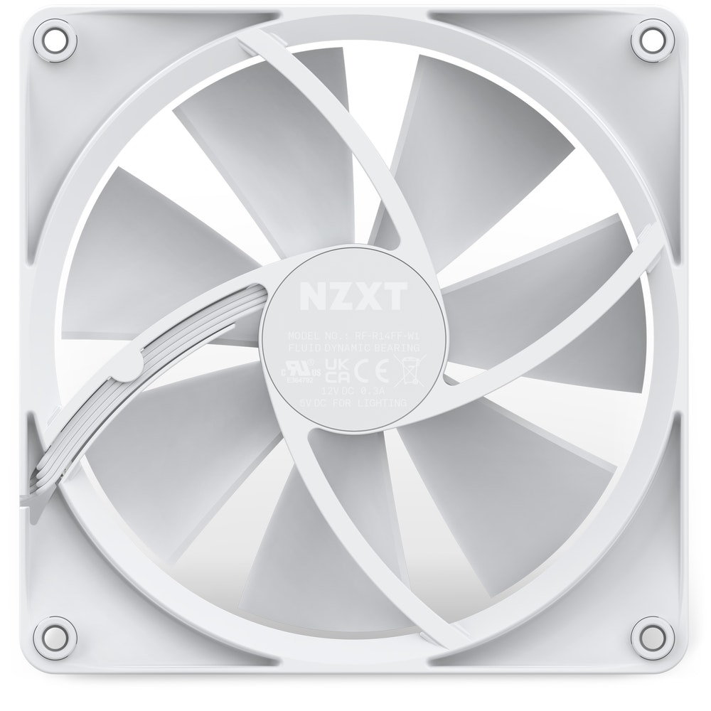 [RF-R14SF-W1] NZXT F140 RGB Case per computer Ventilatore 14 cm Bianco 1 pz