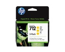 HP Confezione da 3 cartucce di inchiostro giallo originale DesignJet 712 da 29 ml