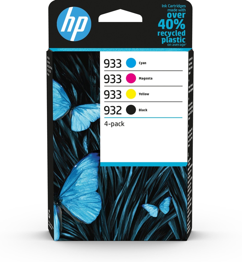 [6ZC71AE] HP Confezione da 4 inchiostri originali 932/933 nero, ciano, magenta, giallo