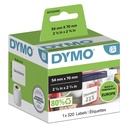 DYMO LW etichette multiuso originali | 54 mm x 70 mm | 12 rotoli da 220 etichette facilmente staccabili | autoadesive | per etichettatrici LabelWriter