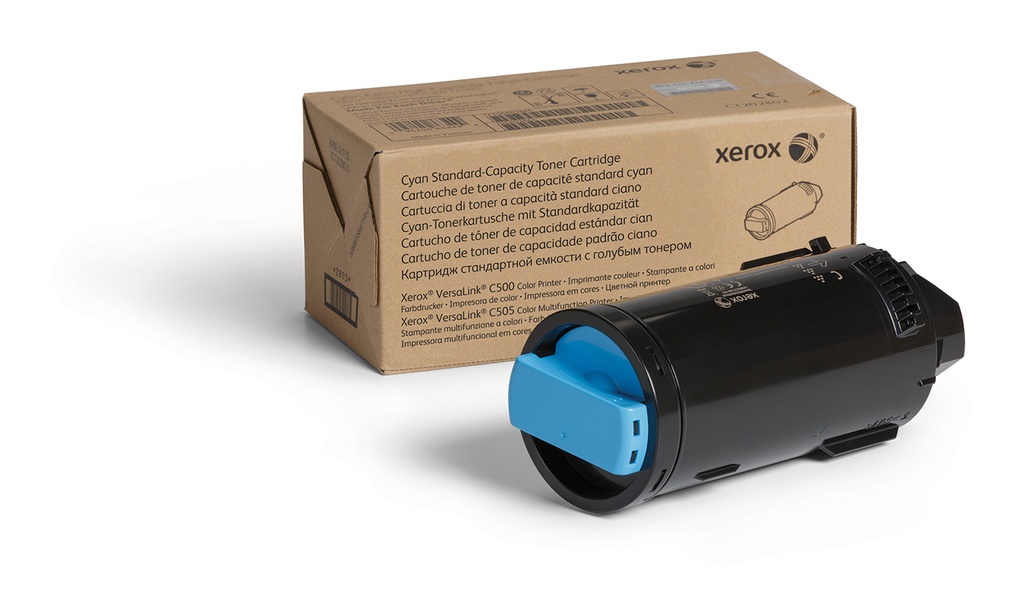 [106R03859] Xerox Cartuccia toner Ciano a Capacità standard da 2400 Pagine per Multifunzione a colori ® VersaLink® C505, Stampante a colori ® VersaLink® C500 (106R03859)