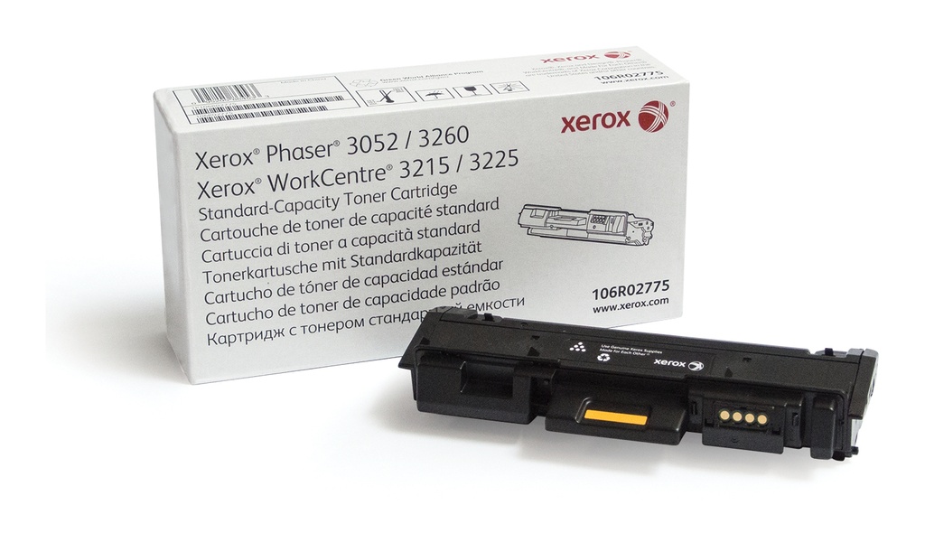 [106R02775] Xerox Cartuccia toner Nero a Capacità standard da 1500 Pagine per Phaser® 3052/3260, WorkCentre® 3215/3225 (106R02775)