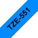 Nastro Brother Laminato Nero Su Blu TZe-551 TZ-551 24mm x 8m