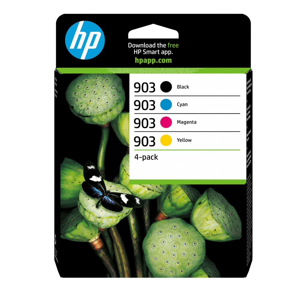 [6ZC73AE] HP Confezione da 4 cartucce di inchiostro nero, ciano, magenta, giallo originali 903