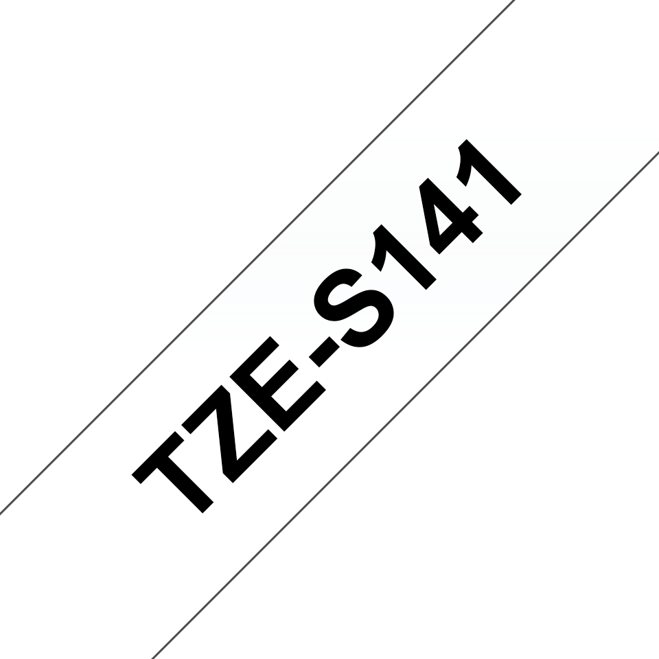 Nastro Brother Laminato Nero Su Trasparente TZe-S141 TZ-S141 18mm x 8m
