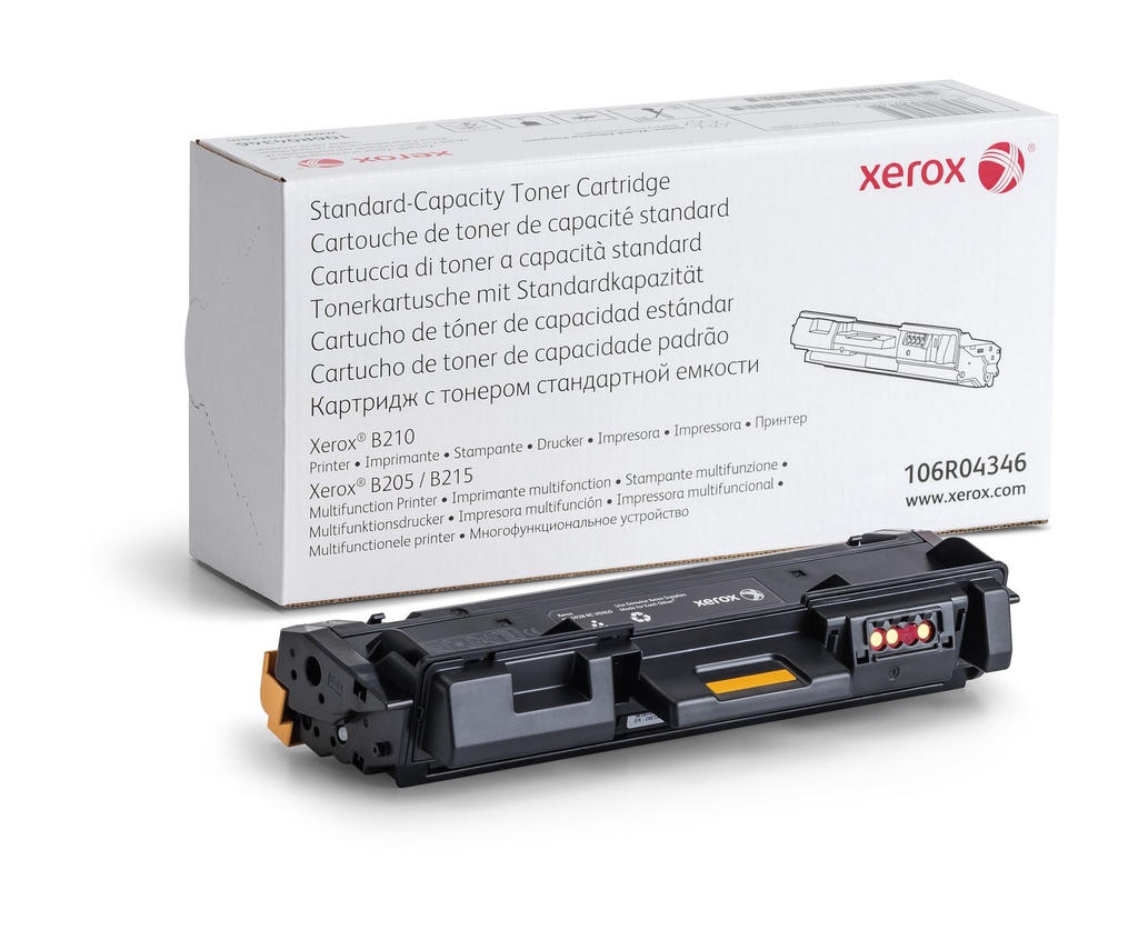 [106R04346] Xerox Cartuccia toner Nero a Capacità standard da 1500 Pagine per Stampante ® B210, Stampante multifunzione ® B205/ ® B215 (106R04346)
