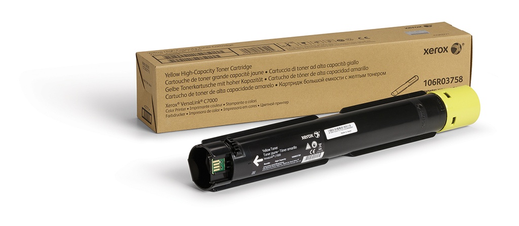[106R03758] Xerox Cartuccia toner Giallo a Alta capacità da 10100 Pagine per Stampante a colori ® VersaLink® C7000 (106R03758)