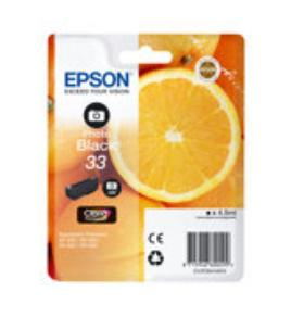 ORIGINAL Epson Cartuccia d'inchiostro Nero (Foto) C13T33414012 33 ~200 Seiten 4,5ml per circa 200 foto