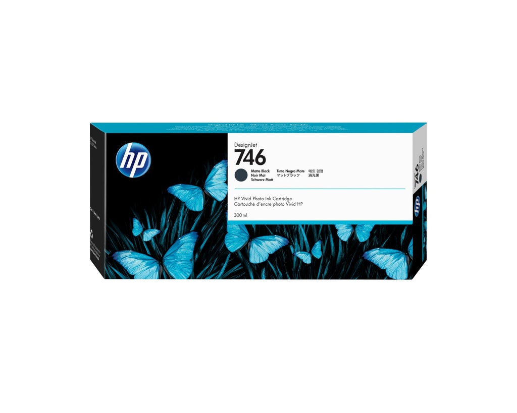 [P2V83A] HP Cartuccia di inchiostro nero opaco DesignJet 746 da 300 ml