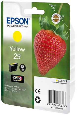 ORIGINAL Epson Cartuccia d'inchiostro giallo C13T29844012 29 ~180 Seiten 3,2ml C13T29844010