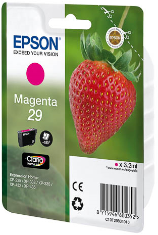 ORIGINAL Epson Cartuccia d'inchiostro magenta C13T29834012 29 ~180 Seiten 3,2ml C13T29834010