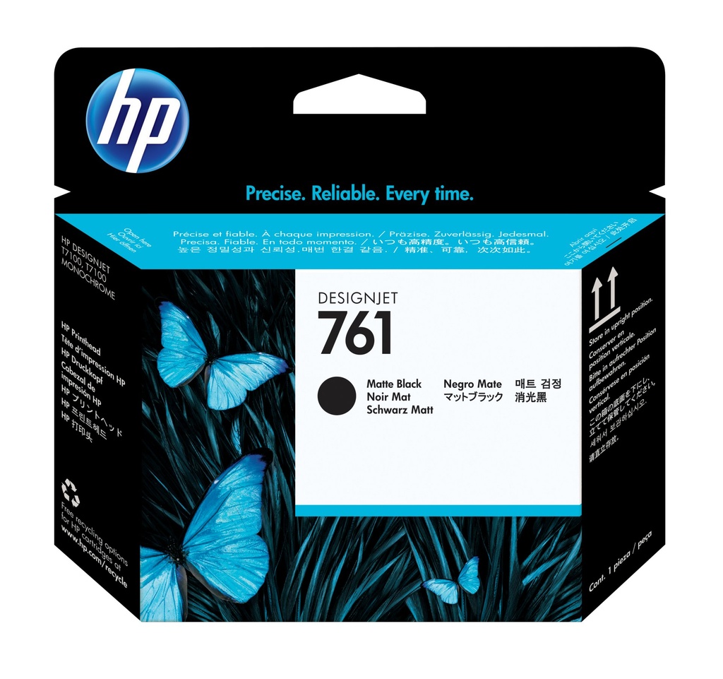 [CH648A] HP Testina di stampa nero opaco/nero opaco Designjet 761