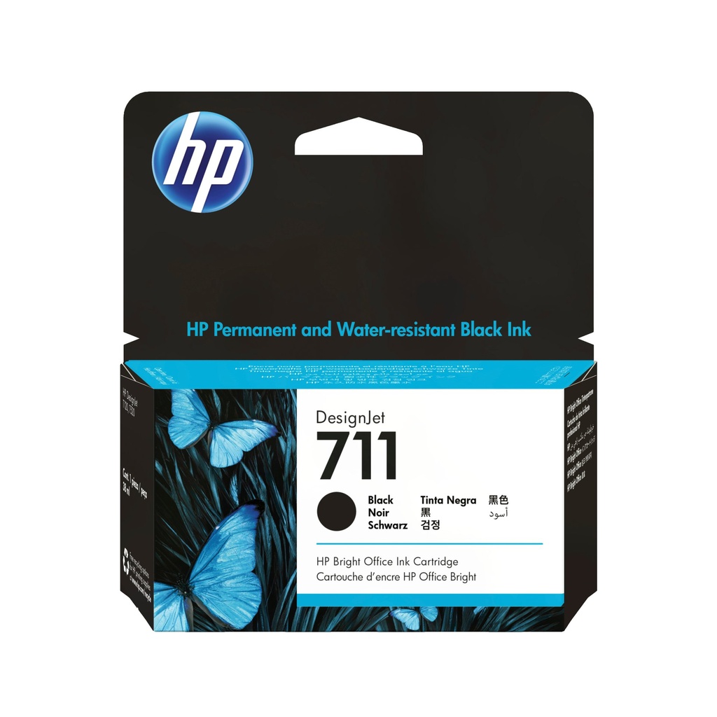 [CZ129A] HP Cartuccia inchiostro nero DesignJet 711, 38 ml