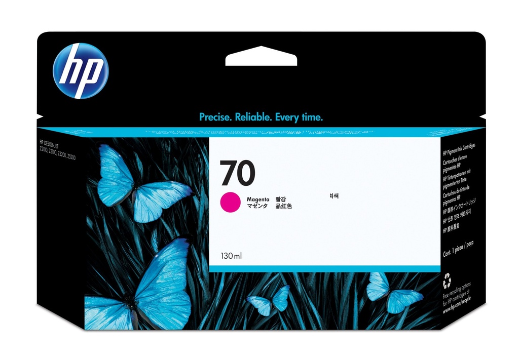 [C9453A] HP Cartuccia inchiostro magenta DesignJet 70, 130 ml