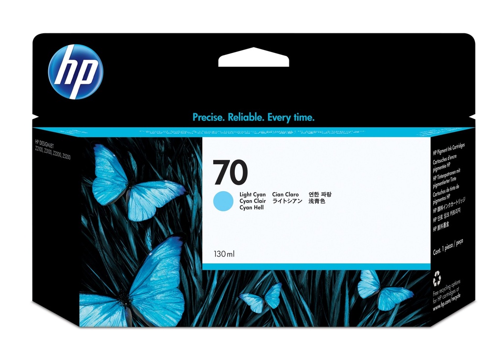 Cartuccia HP d'inchiostro ciano C9390A 70 130ml