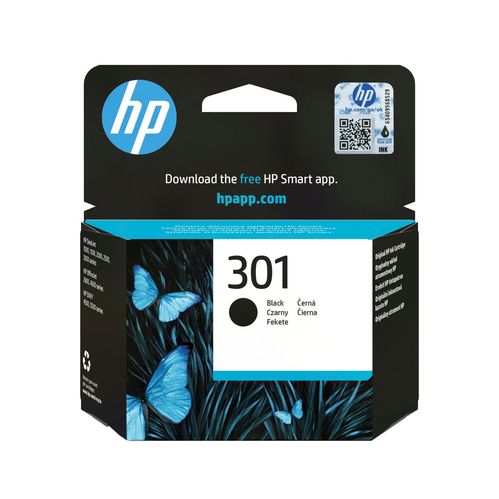 [CH561EE] HP Cartuccia originale inchiostro nero 301