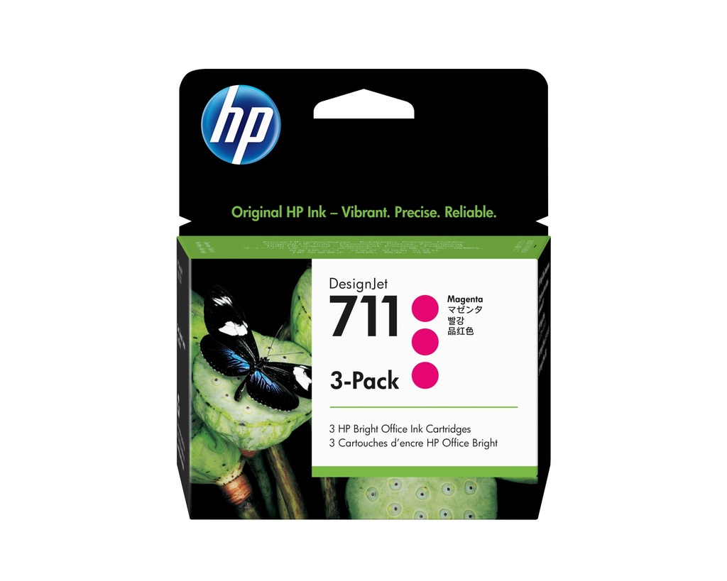 [CZ135A] HP Confezione da 3 cartucce di inchiostro magenta DesignJet 711, 29 ml