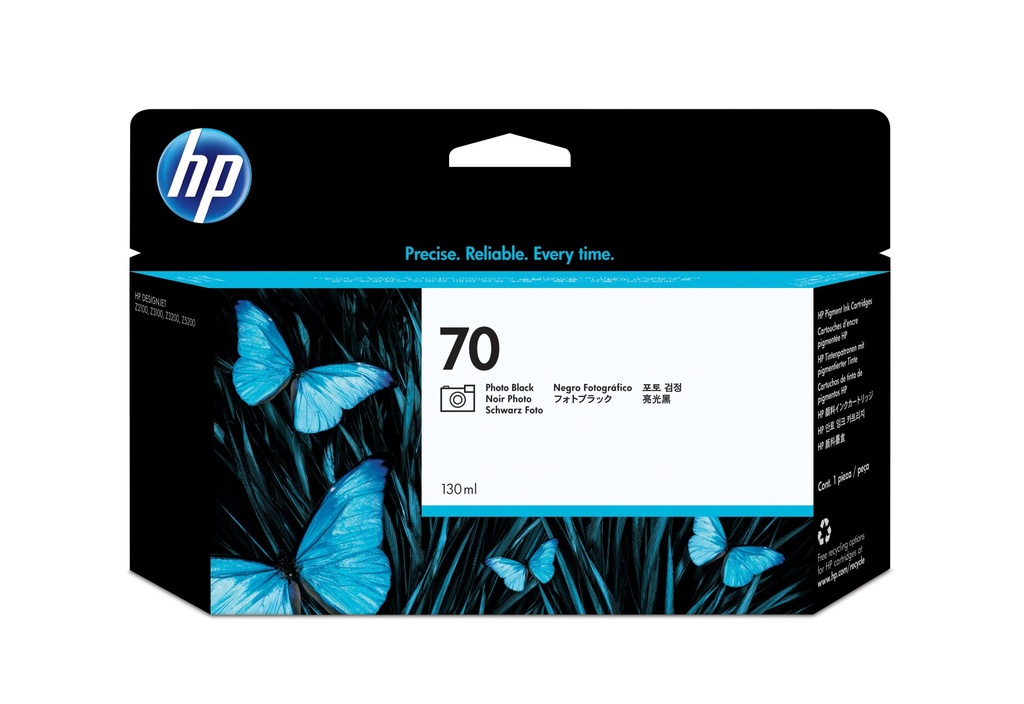 [C9449A] HP Cartuccia inchiostro nero fotografico DesignJet 70, 130 ml