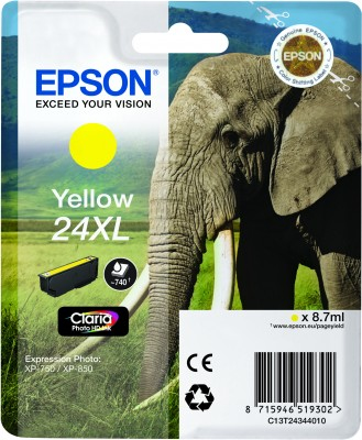[C13T24344012] ORIGINAL Epson Cartuccia d'inchiostro giallo C13T24344012 24 XL ~740 Seiten 8,7ml XL