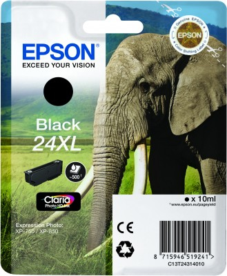 ORIGINAL Epson Cartuccia d'inchiostro nero C13T24314012 24 XL ~500 Seiten 10ml XL