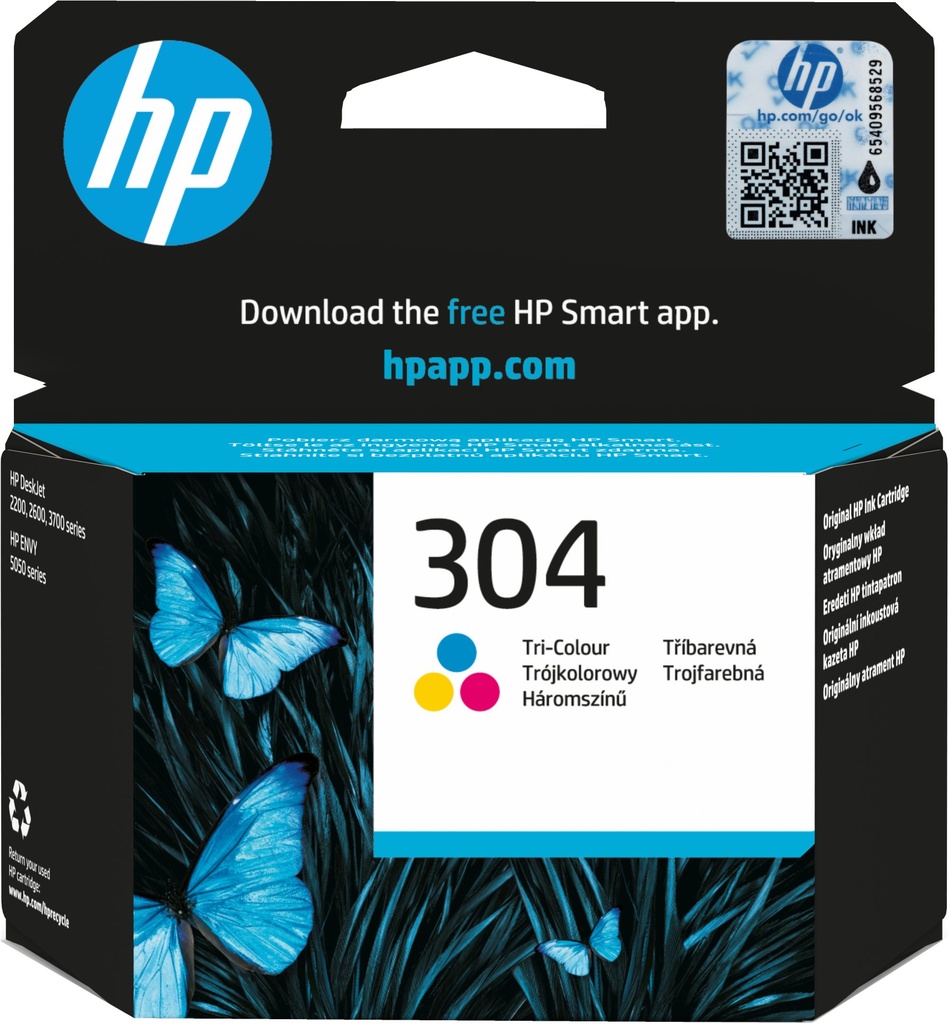 [N9K05AE] HP Cartuccia inchiostro originale tricromia 304