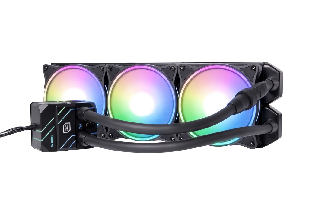 [11771] Alphacool Eisbaer Pro Aurora 360 Processore Raffreddatore di liquidi tutto in uno 12 cm Nero, Bianco 1 pz