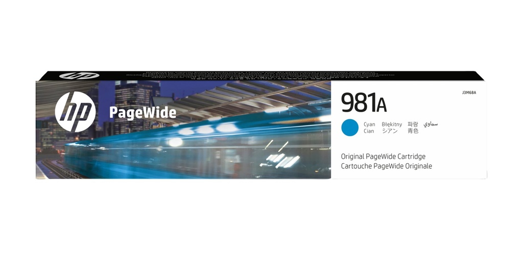 [J3M68A] HP Cartuccia ciano originale 981A PageWide