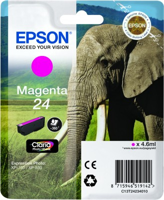 ORIGINAL Epson Cartuccia d'inchiostro magenta C13T24234012 24 ~360 Seiten 4,6ml