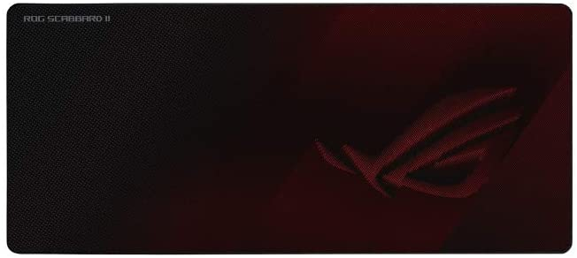 [90MP0210-BPUA00] ASUS ROG Strix Scabbard II Tappetino per mouse per gioco da computer Nero, Rosso
