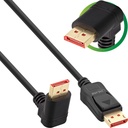 InLine Cavo DisplayPort 1.4, 8K4K, angolato verso l'alto, nero/oro, 1m
