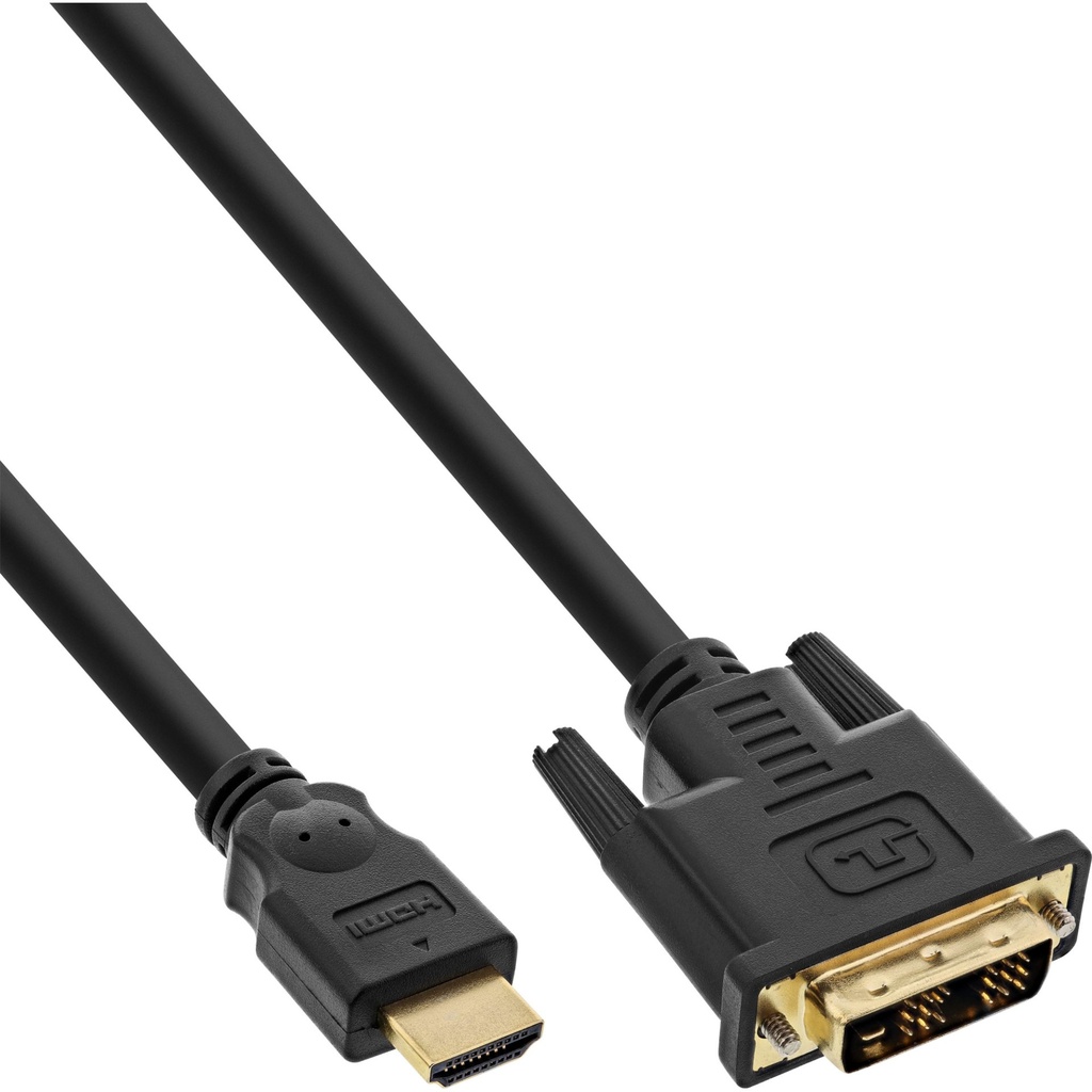 [17661P] Cavo Adattatore da HDMI a DVI InLine ad alta velocità Nero 1 m