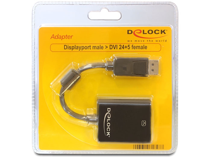 [61847] DeLOCK 61847 cavo e adattatore video 0,125 m DisplayPort DVI-I Nero