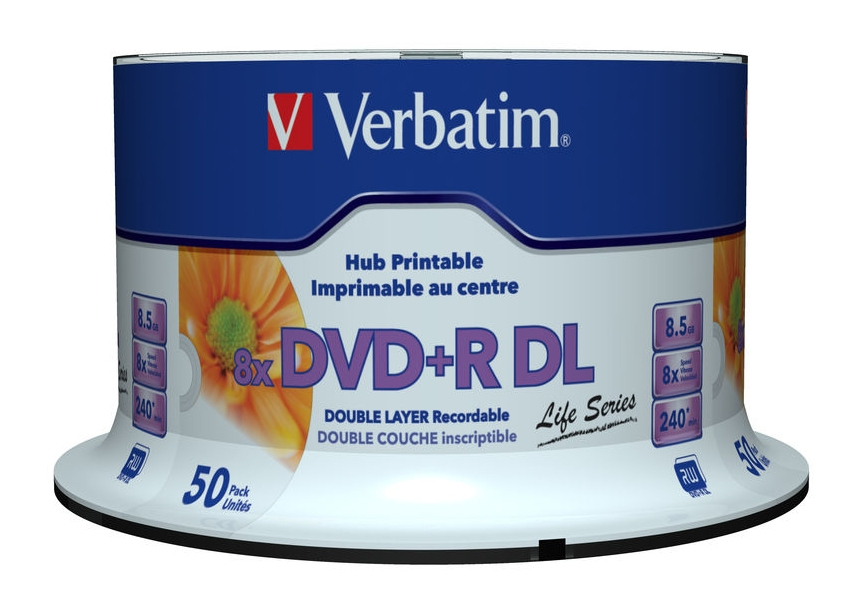 [97693] Verbatim 97693 DVD vergine 8,5 GB DVD+R DL 50 pz