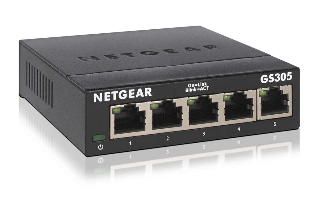 [GS305-300PES] NETGEAR GS305 Non gestito L2 Gigabit Ethernet (10/100/1000) Nero