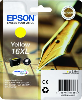 ORIGINAL Epson Cartuccia d'inchiostro giallo C13T16344012 16 XL ~450 Seiten 6,5ml Cartuccie d´inchiostro XL