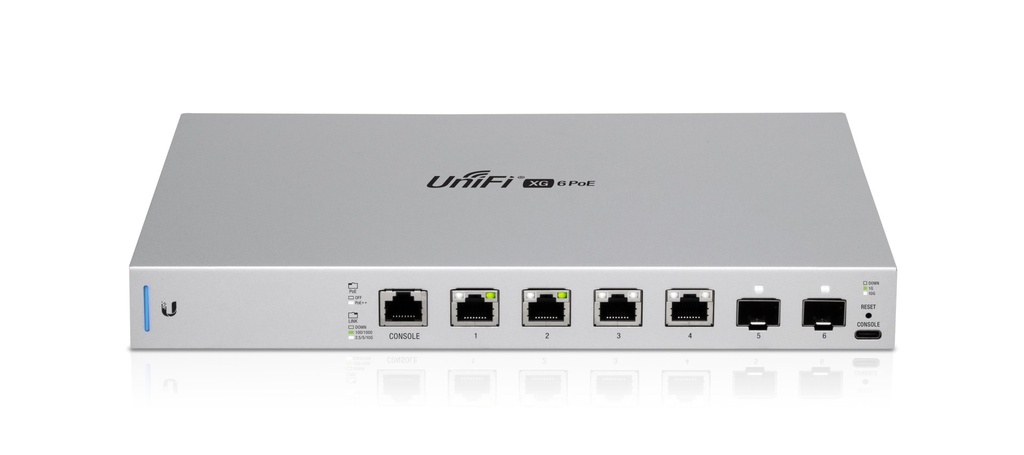 Ubiquiti UniFi US-XG-6POE switch di rete Gestito 10G Ethernet (100/1000/10000) Supporto Power over Ethernet (PoE) 1U Grigio