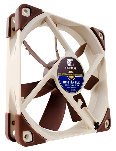 [NF-S12A FLX] Noctua NF-S12A FLX Case per computer Ventilatore 12 cm Beige, Marrone
