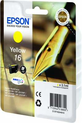 ORIGINAL Epson Cartuccia d'inchiostro giallo C13T16244012 16 ~165 Seiten 3,1ml standard