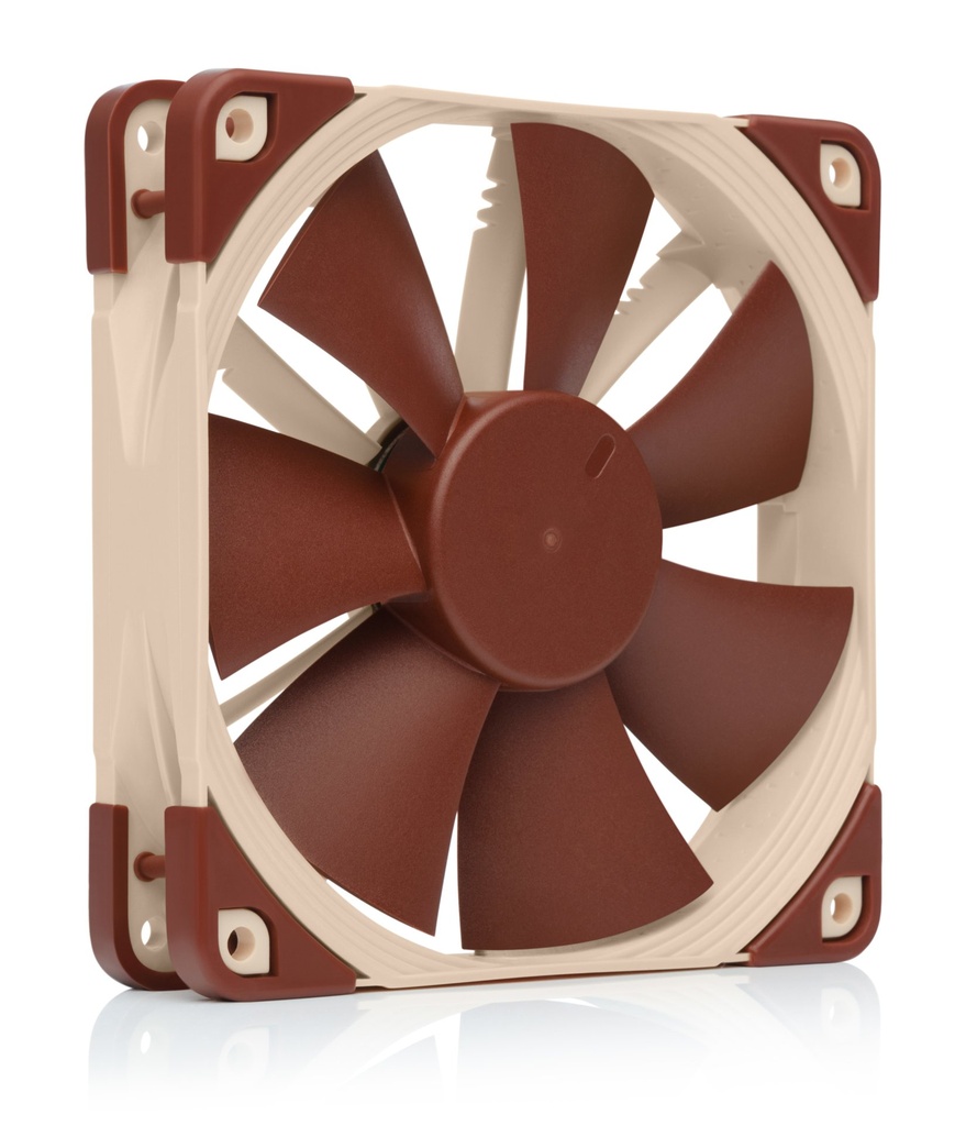 Noctua NF-F12 Case per computer Ventilatore 12 cm Beige, Marrone