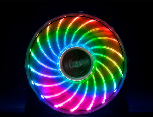 [AK-FN093] Akasa Vegas X7 Case per computer Ventilatore Nero, Trasparente