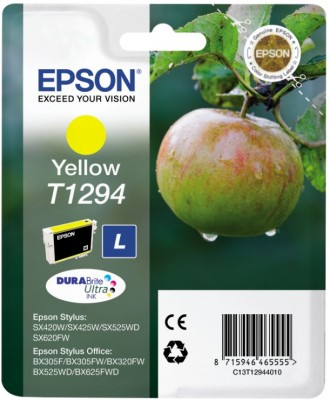 ORIGINAL Epson Cartuccia d'inchiostro giallo C13T12944012 T1294 ~470 Seiten 7ml