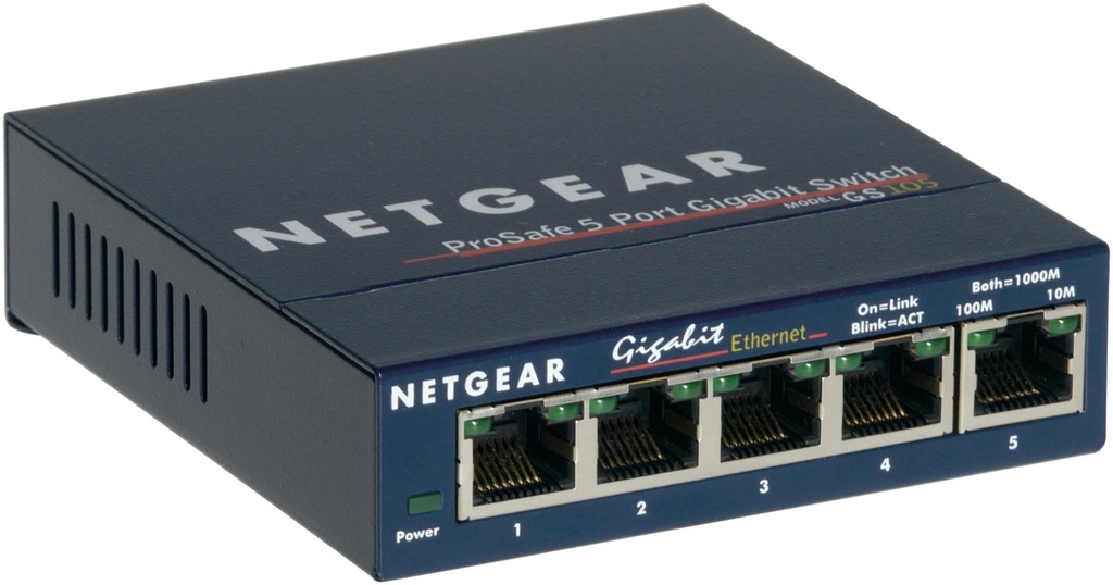 [GS105GE] NETGEAR GS105 Non gestito Gigabit Ethernet (10/100/1000) Blu
