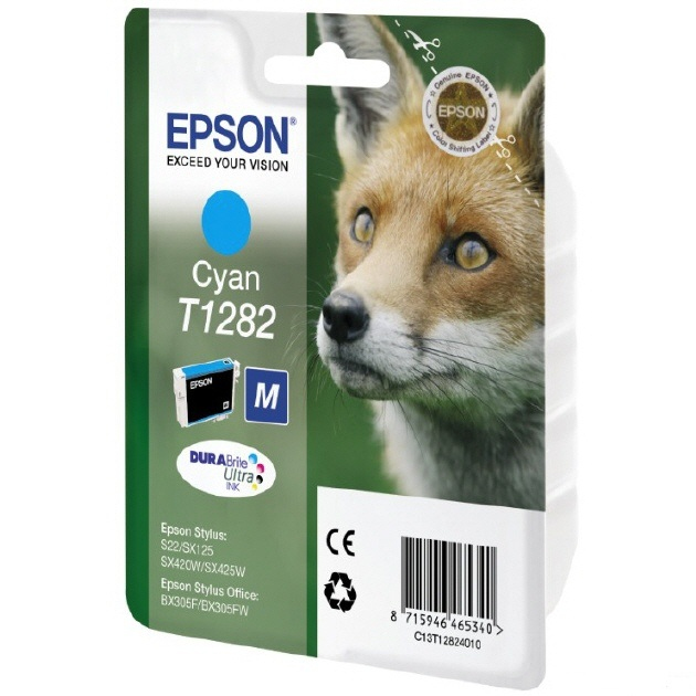 ORIGINAL Epson Cartuccia d'inchiostro ciano C13T12824012 T1282 ~260 Seiten 3,5ml